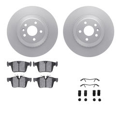 R1 Concepts Brake Disc & Pad Kit GEO-Carbon Rotors with European Ceramic Pads Series, Rear, 1 Year Limited Warranty WDTH1-11031