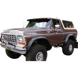 Bushwacker Fender Flares Plastic Black Cut-Out Series, Rear, Driver & Passenger Side, Lifetime limited warranty 20014-11