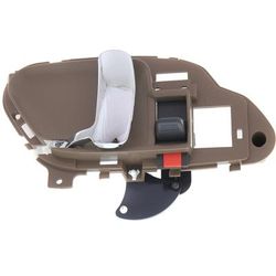 Replacement Interior Door Handle Beige bezel with chrome lever, Front Or Rear, Driver Side, 1-year unlimited-mileage warranty REPC462130