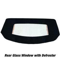 Kee Auto Top Convertible Rear Window Cloth Black, HG0455DF15TFDO