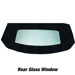 Kee Auto Top Convertible Rear Window Cloth Black, HG0335TN14SF