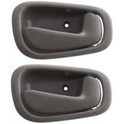 Replacement Interior Door Handle Gray, Front & Rear, Passenger Side, 1-year unlimited-mileage warranty SET-REPC491305-2
