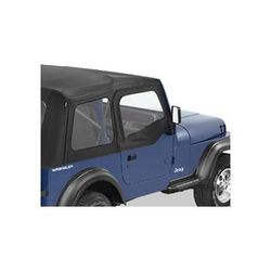 Bestop Half Door Dual-layer poly-cotton vinyl Black Denim Doors Series, Front, Upper, 1-year limited warranty 51780-15
