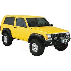 Bushwacker Fender Flares Plastic Black Cut-out for Jeep Series, Front & Rear, Driver Passenger Side, 10912-07