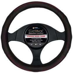 Dash Designs Steering Wheel Cover Leather Black Slip-On Comfort Grip Contourz Pro Grip, 1-year limited warranty 3401BK