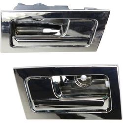 Replacement Interior Door Handle Chrome, Front, Driver & Passenger Side, 1-year unlimited-mileage warranty SET-REPFD462337