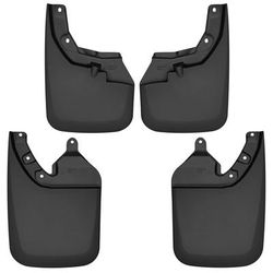 Husky Liners Mud Flaps Plastic Black Custom Fit Series, Front & Rear, Driver Passenger Side, Lifetime limited warranty 56946