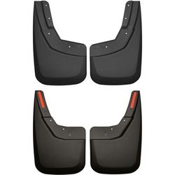 Husky Liners Mud Flaps Plastic Black Custom Fit Series, Front & Rear, Driver Passenger Side, Lifetime limited warranty SET-H2156881