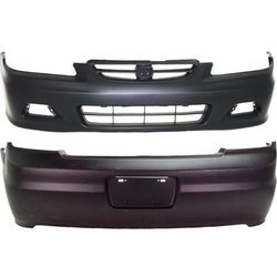 Replacement Bumper Cover Primed, Front & Rear, 1-year unlimited-mileage warranty SET-H010301P-2