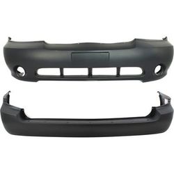 Replacement Bumper Cover Primed, Front & Rear, 1-year unlimited-mileage warranty SET-K010304-2