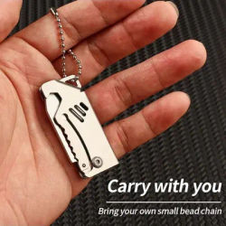 1PC Mini Folding Knife Steel Portable Camping Survival Tool Knife Pocket Folding Knife Self-defense Keyknife Keychain Pendant