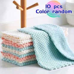 TEMU 10-pack Super Absorbent Microfiber Cleaning Cloths -dry Towels, Suitable For Cars And Kitchen Countertops