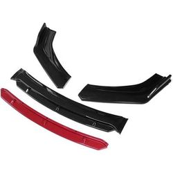 TEMU Car Front Bumper Body Splitter Kit Front Spoiler Diffuser Car Trim Car Protector Black