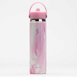 Hydro Flask 24oz Wide Flex Straw Cap Bottle Water Bottles and Drinkware Jelly Pink Limited Edition
