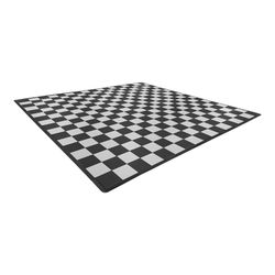 Swisstrax Double Car Garage Floor Mat In Diamondtrax Home Tiles (Checkered - Black, White)