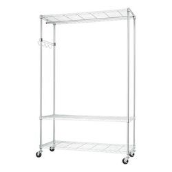 Trinity EcoStorage 48"W x 18"D x 75.5"H Rolling Garment Rack (Chrome)
