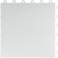 Swisstrax Arctic White Diamondtrax Home Garage Floor Tile (10 Pack)