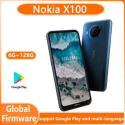 Nokia X100 5G SmartPhone 6G 128G 4470mAh Battery CPU Qualcomm Snapdragon 480 48MP Camera Full Screen used phone