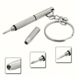 Mini cacciaviti per occhiali a mano Kit di riparazione per occhiali 3 in 1 Set di cacciaviti per occhiali da sole multifunzione con portachiavi