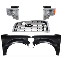 Replacement Grille Assembly Plastic Chrome Grille, 1-year unlimited-mileage warranty KIT-022423-1170