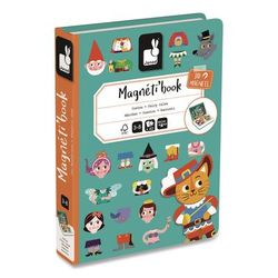 Janod Magneti'books, Fairy Tales, 40 Pieces (10 Cards, 30 Magnetic Shapes), Ages 3 to 8 (JUYJ02588)