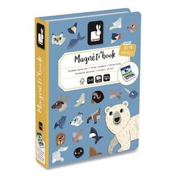Janod Magneti'books, Polar Animals, 40 Pieces (10 Cards, 30 Magnetic Shapes), Ages 3 to 8 (JUYJ02599)