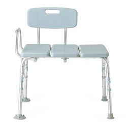 Medline Knockdown Transfer Bench with Back and Microban Treatment, 1 EA (MDS86960KDMBH)