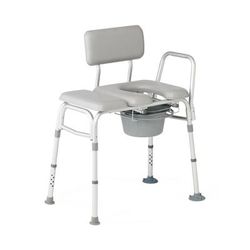 Medline Combination Transfer Bench and Commode, Padded, 1 EA (G3-101KBPX1)