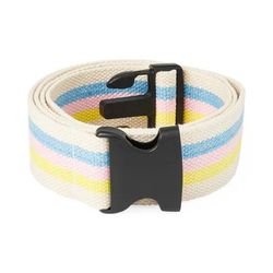 Medline Cotton Gait/Transfer Belt with Plastic Buckle, 2" x 60", Multicolor Pastel, 1 EA (MDT821208PAS)