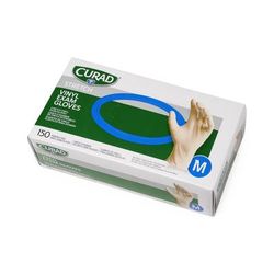 Curad Stretch Vinyl Exam Gloves, Size M, 150/BX (CUR9225H)