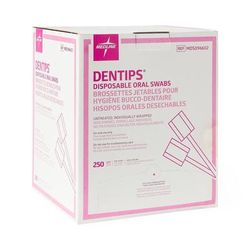 Medline DenTips Oral Swab, Untreated, Adult, Individually Wrapped, 1000/CS (MDS096602)
