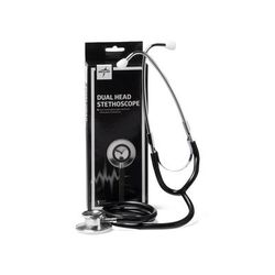 Medline Dual-Head Stethoscope , Black, 1 EA (MDS926201)