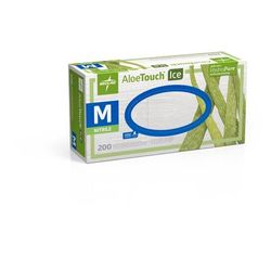 Medline AloeTouch Ice Thin Nitrile Exam Gloves, Size M, 200/BX (MDS195285H)