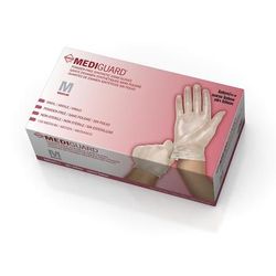 Medline For California Only, MediGuard Powder-Free Clear Vinyl Exam Gloves, Size M, 150/BX (6MSV512H)