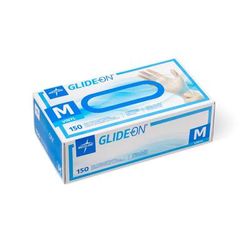 Medline Glide-On Powder-Free Vinyl Exam Gloves, Size M, 150/BX (GLIDE512H)