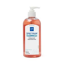 Medline Spectrum Clinical Antibacterial Liquid Hand Soap with 13% BZK, 16 oz. Pump Bottle, 1 EA (HHABSP16H)