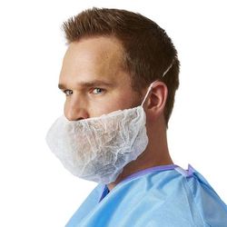 Medline Spunbond Beard Covers with Elastic, White, One Size Fits Most, 1000/CS (NONSH400)