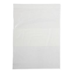 Medline Plastic Bags with Zip Closure and White Write-On Block, 2 mil, 8" x 10", 1000/CS (NONZIP810)