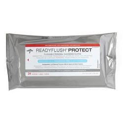 Medline ReadyFlush Protect Flushable Personal Cleansing Wipes with Dimethicone, 24/PK (MSC263811H)