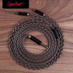 OPENHEART Kingwood 8 Core Litz OCC Headphone Cable 1 to 2 jack dual 3.5/2.5/4.4mm/XLR Pure copper Balanced Replacement Cable