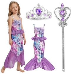 Sirena Principessa Sirena Vestito Costume per festa a tema Cosplay for Ragazze Bambini Carnevale Mascherata Settimana del libro Feste Ferie