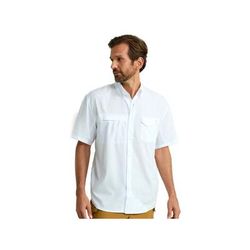 HUK Performance Fishing Tide Point Printed Short Sleeve Shirt - Men's White 2XL H1500220-100-XXL