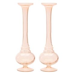 Pink Glass Stem Vase (Set of 2) by Melrose in Pink