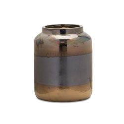 Vase 7.5"H Terra Cotta by Melrose in Black/blue