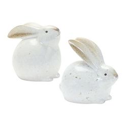 Bunny (Set of 4) 5.5"H, 6"H Terra Cotta by Melrose in White/brown