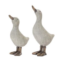 Duck (Set of 4) 8.25"H, 10.375"H Resin by Melrose in Brown