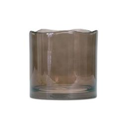 Vase 5.75"D x 6"H Glass by Melrose in Grey
