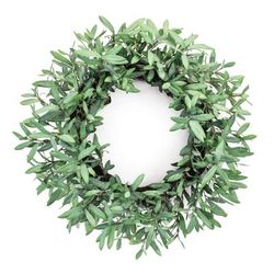Olive Leaf Foliage Wreath 29"D by Melrose in Green Brown