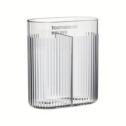 TEMU 1pc Plastic Wall-mounted Toothbrush Holder, Multi-functional Countertop Organizer For Electric Toothbrush And Toothpaste, Bathroom Accessory, No Power Required
