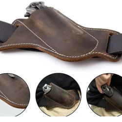 Gaine de rangement anti-rayures en cuir PU, couteau pliant, porte-ceinture, couteau de poche, outil d'emballage de camping, 1PC